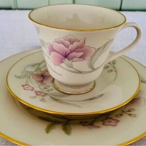 Lenox Floral Bone China Cup and Saucer Set